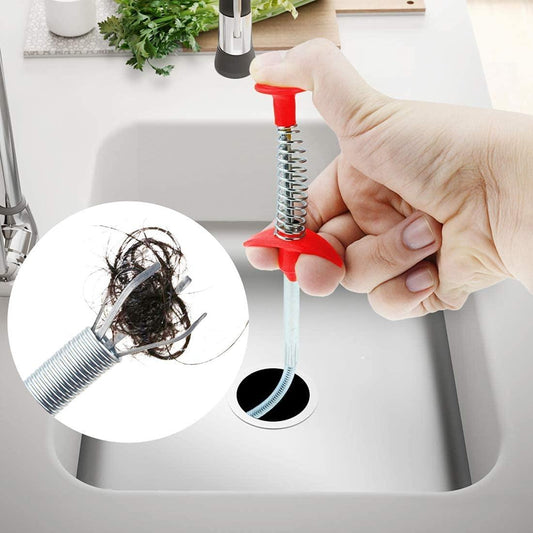 Stainless Steel Toilet, Pipe, Sink, Chimney, Wash Basin & Drain Cleaning Claw Spring Wire